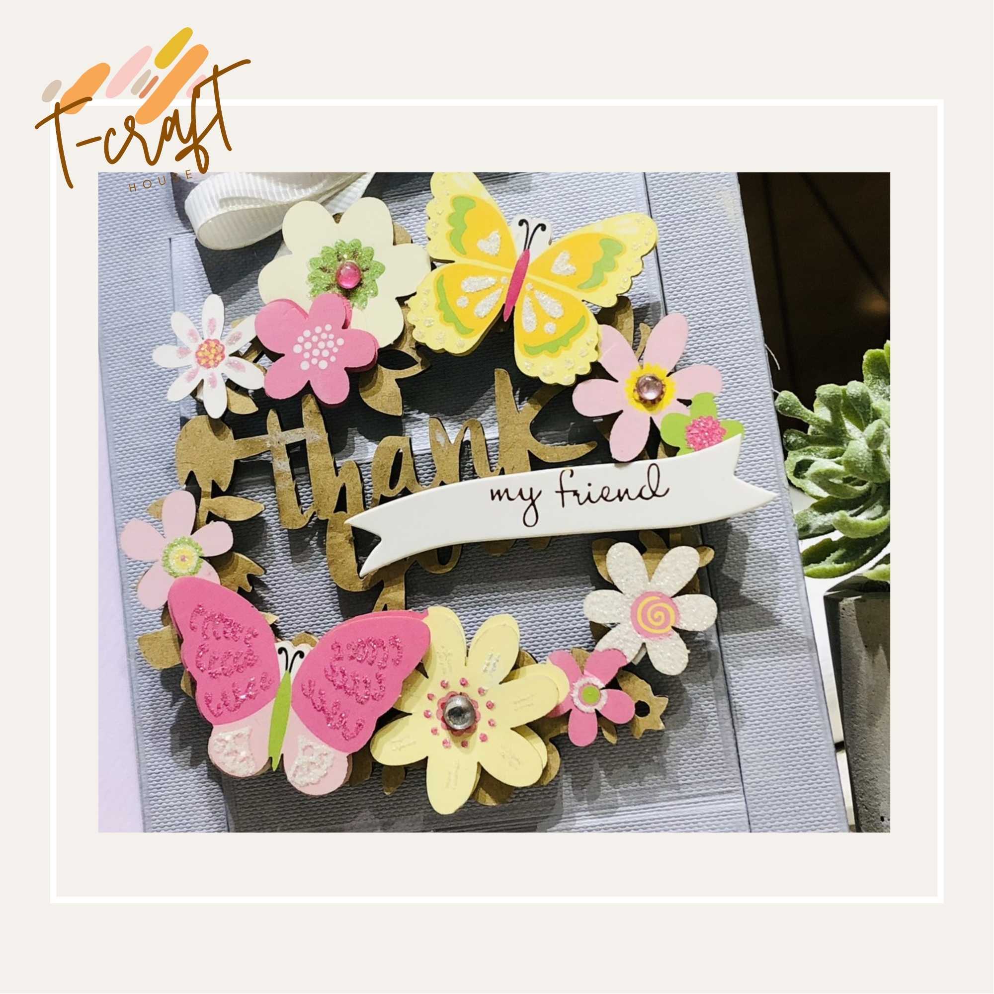 COMBO QUÀ HANDMADE KHUNG TRANH HOA VÀ THIỆP 3D – MÓN QUÀ SINH ĐỘNG VÀ Ý NGHĨA T.CRAFT HOUSE MẪU 5