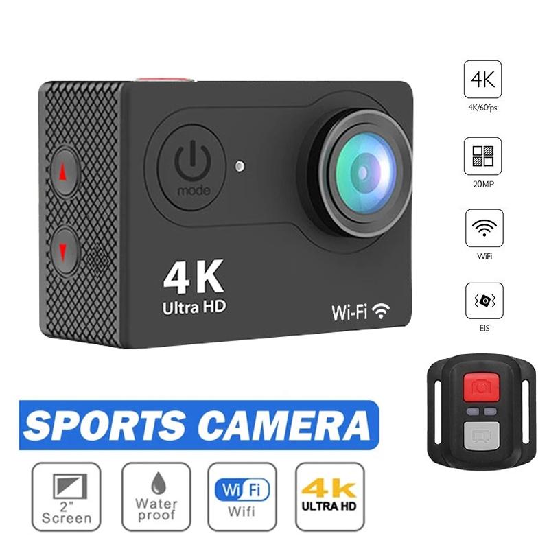 Camera hành động 4K Ultra HD 1080p/30fps màn hình 2.0 inch WiFi điều khiển từ xa Mũi máy ảnh không thấm nước DV Camera Go Sport