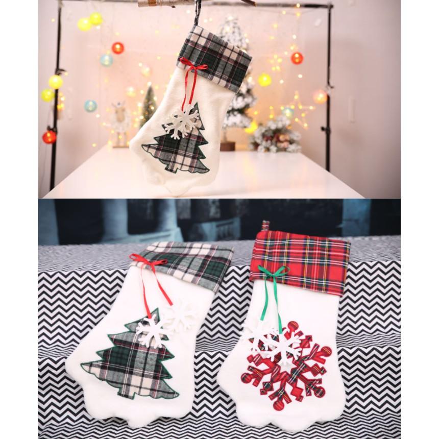 Vớ trang trí Giáng Sinh Cây Thông Noel Christmas Gift Stocking