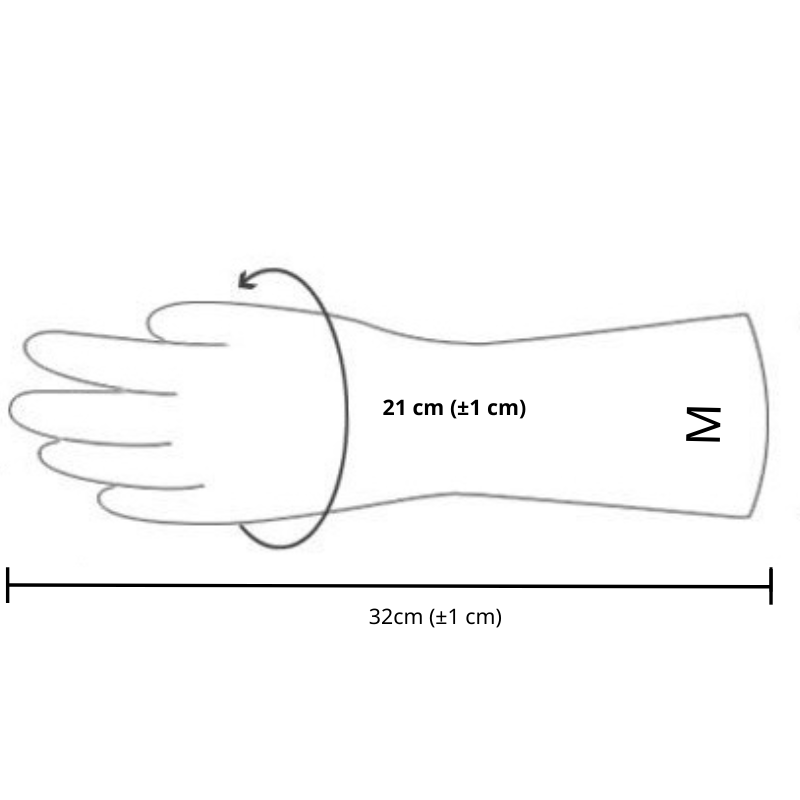 Găng Tay Cao Su Tay Lửng Ngọc Trai Size M