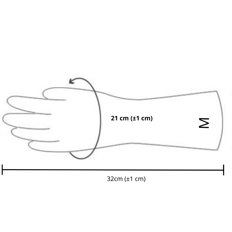 Bộ 2 Đôi Găng Tay Cao Su Ngọc Trai Tay Lửng Size M