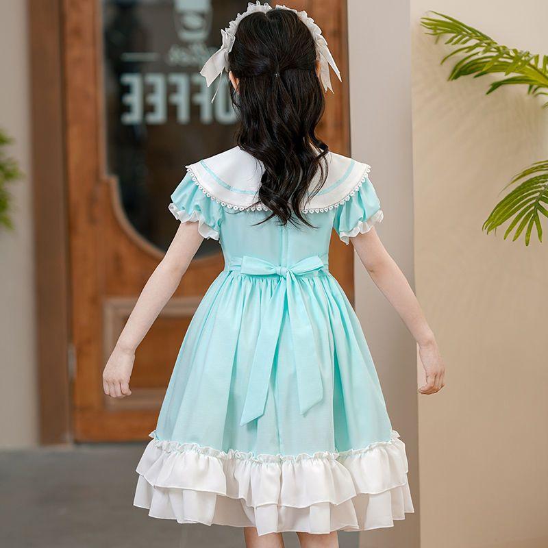 SHUANGYAN Váy công chúa Lolita cho bé gái 2023 Váy trẻ em Lolita mùa hè Váy cô gái mùa hè
