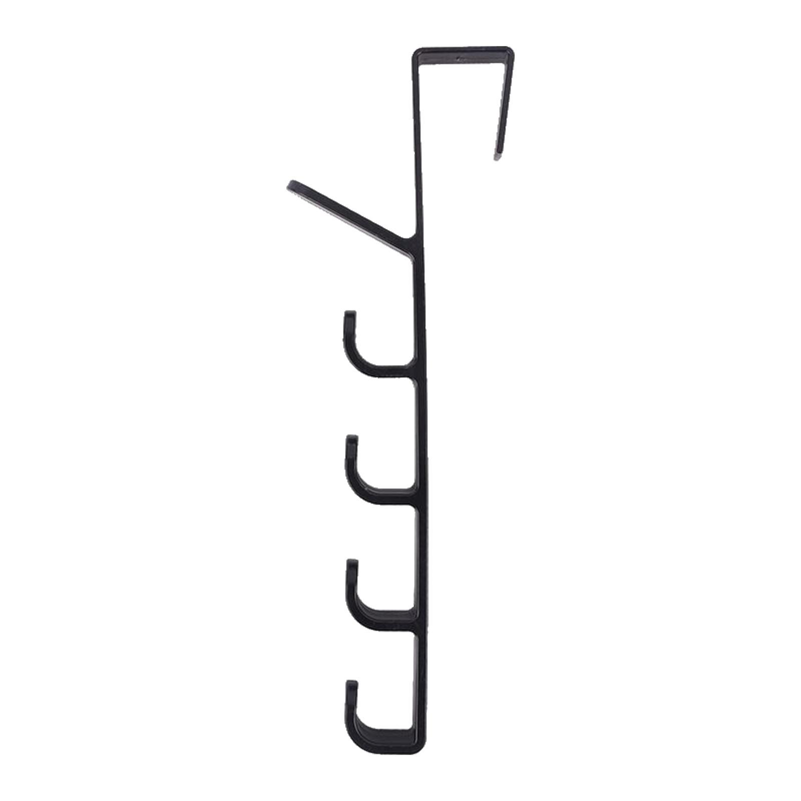 Door Hook with 5 Hooks Behind The Door for Hanging Clothes Kitchen Bathroom