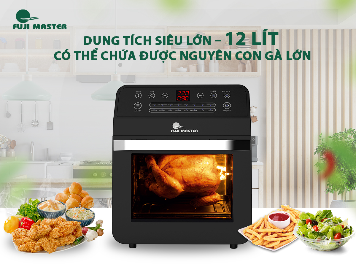 Nồi chiên chân không Fuji Master FJM-2022 Dung tích 12 lít (12L) - Hàng chính hãng