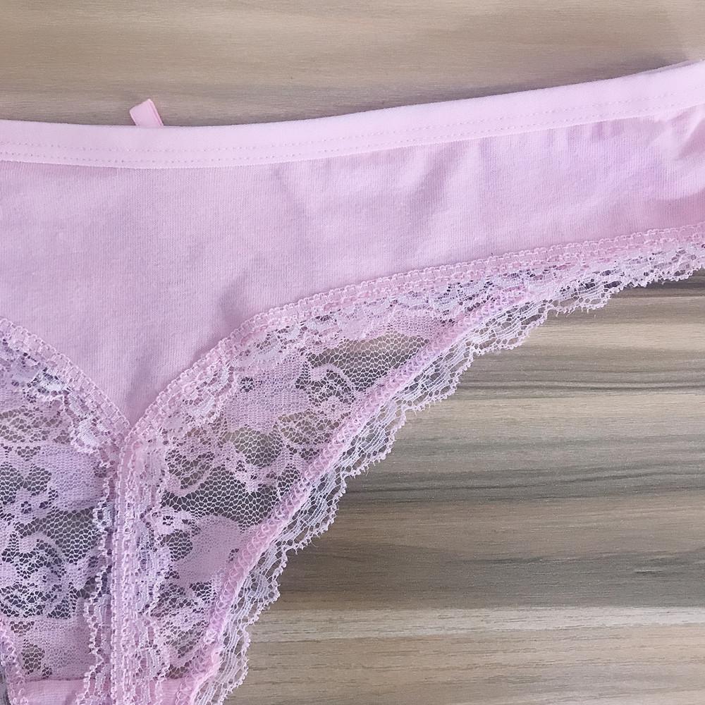 10 Cái/bộ Nữ Ren Thông Quần Lót Nữ Gợi Cảm G Dây Áo Lót Femme Size Lớn Quần Lót Nữ Cotton Quần Đồng Màu