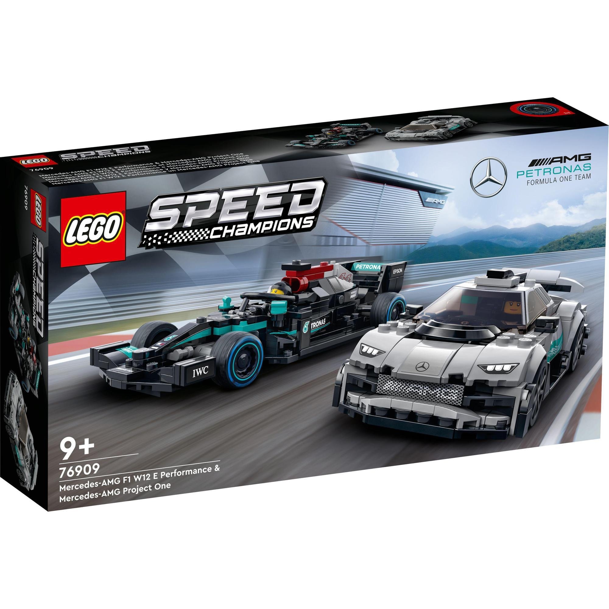 LEGO Speed Champions 76909 Siêu Xe Mercedes-AMG F1 W12 E Performance &amp; Mercedes-AMG Project One (564 chi tiết)