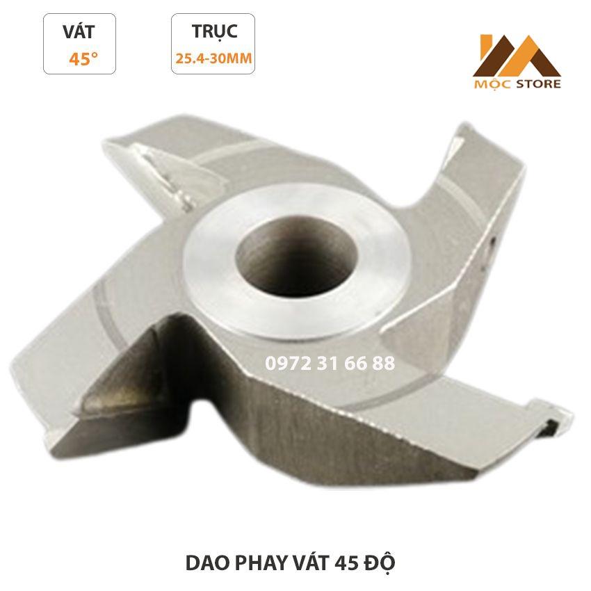 MŨI PHAY GỖ - MŨI SOI GỖ - DAO VÁT 45 ĐỘ CHIỀU CAO 40MM, TRỤC 25.4 MM HOẶC 30MM - DỤNG CỤ PHỤ KIỆN NGÀNH MỘC