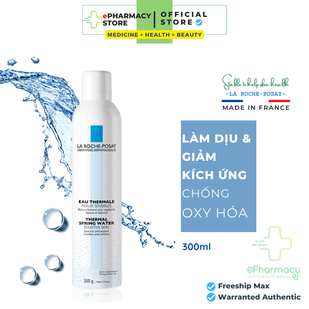 Xịt Khoáng LAROCHEPOSAY làm sạch và làm dịu cho da nhạy cảm LaRochePosay Thermal Spring Water 300ml