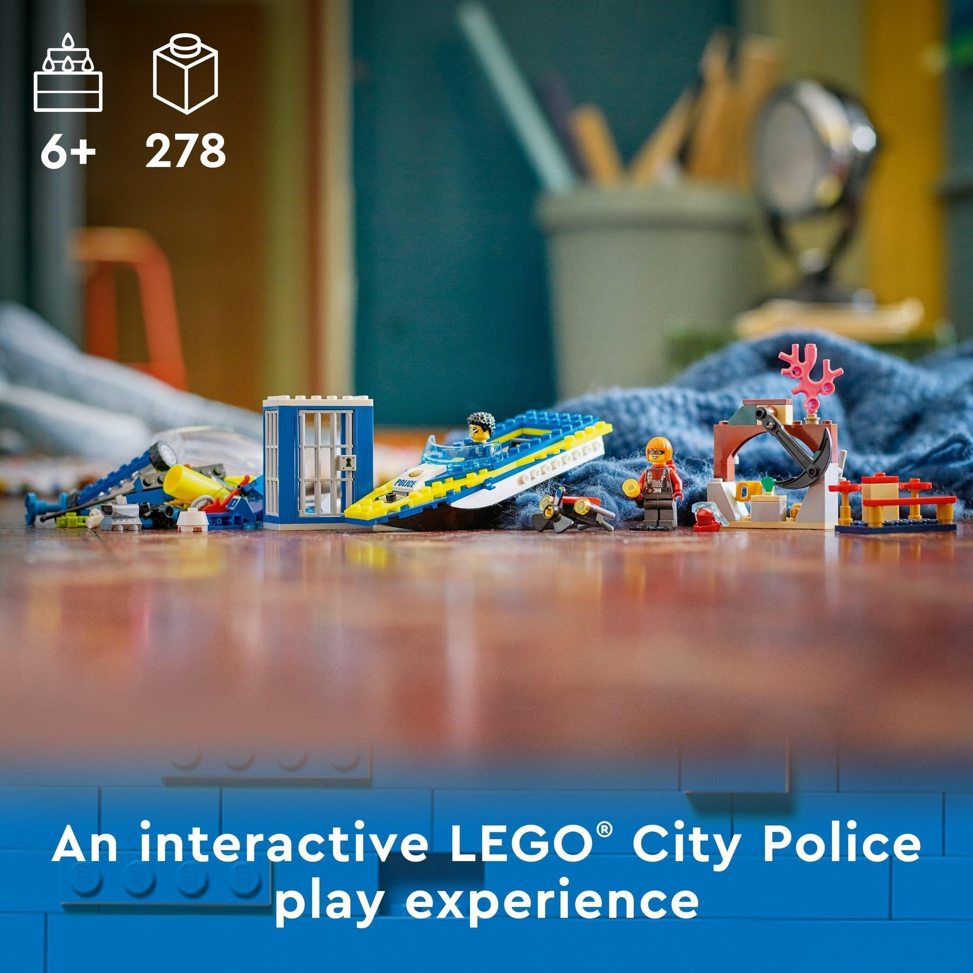 LEGO City 60355 Nhiệm Vụ Thám Tử Của Cảnh Sát Biển (278 chi tiết)