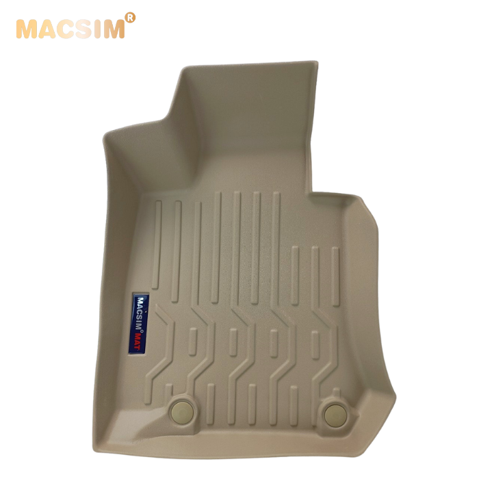 Thảm lót sàn xe ô tô Mercedes GLC 2016 -2020 Nhãn hiệu Macsim chất liệu nhựa TPV cao cấp màu be