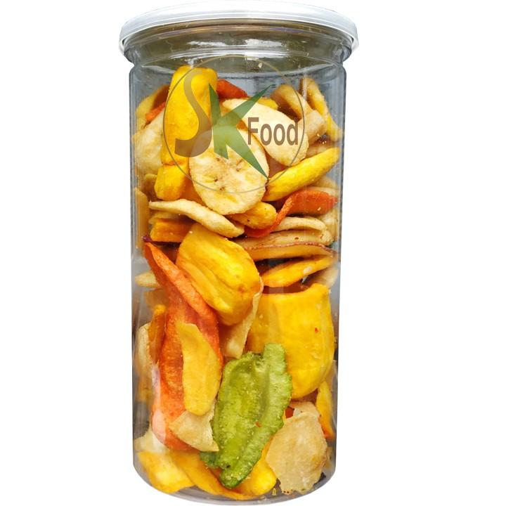 Trái cây sấy khô thập cẩm loại nguyên cánh xuất khẩu - Hũ 280G HIỆU SK FOOD