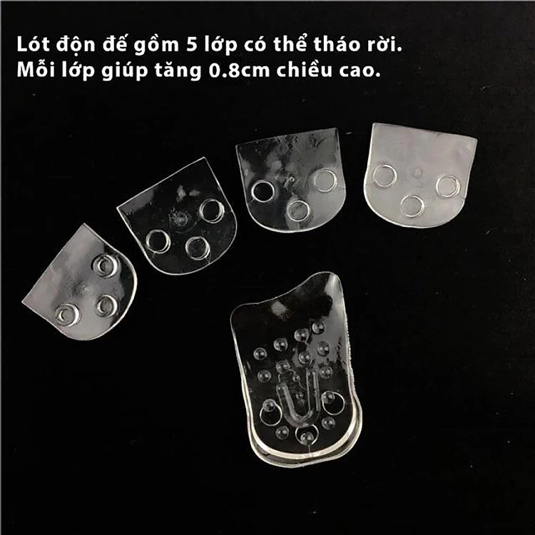 Combo 10 đế lót giày silicon tăng chiều cao , lót giày độn đế chống đau chân - Hàng chính hãng