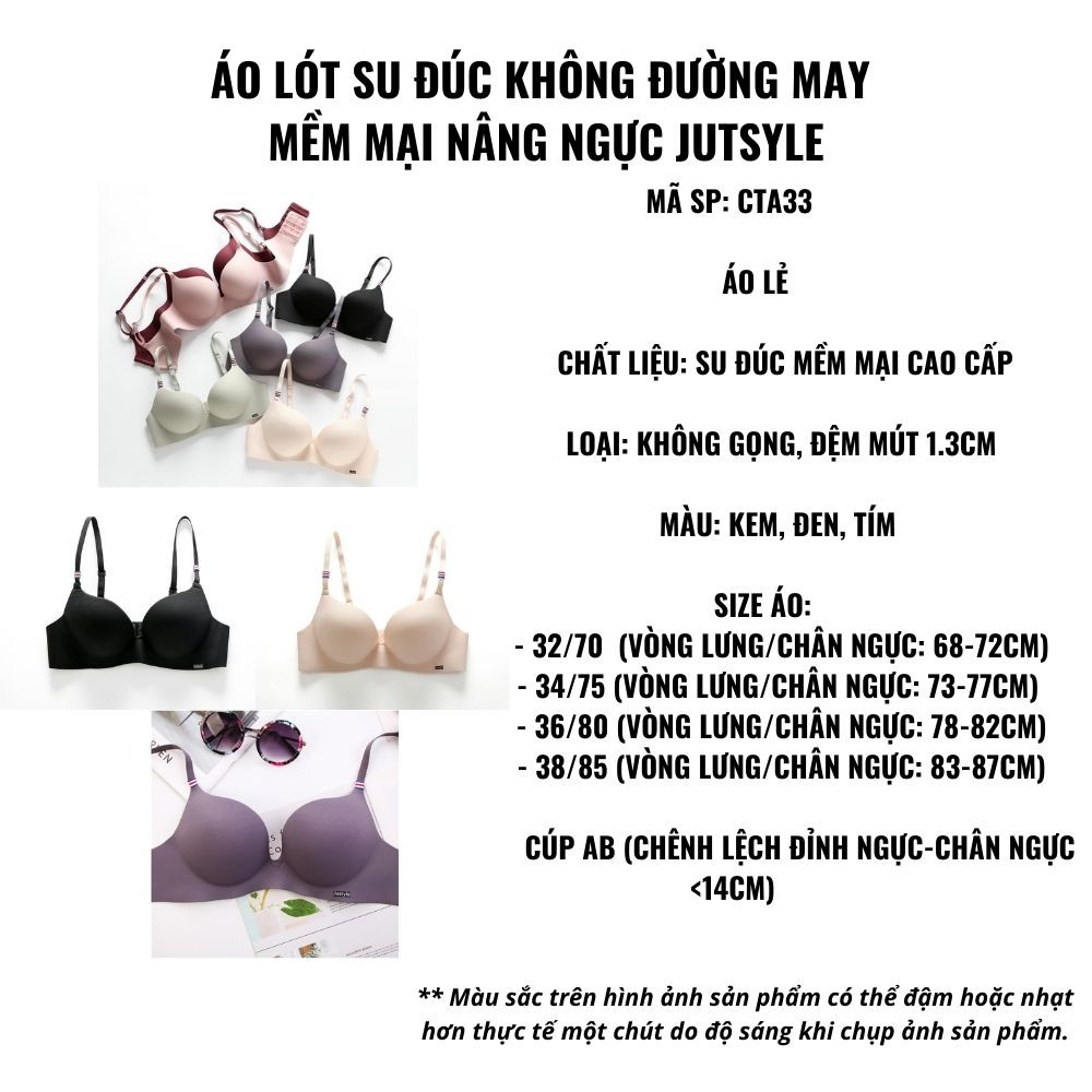 Áo lót su đúc ko đường may mềm mại nâng ngực Jutsyle