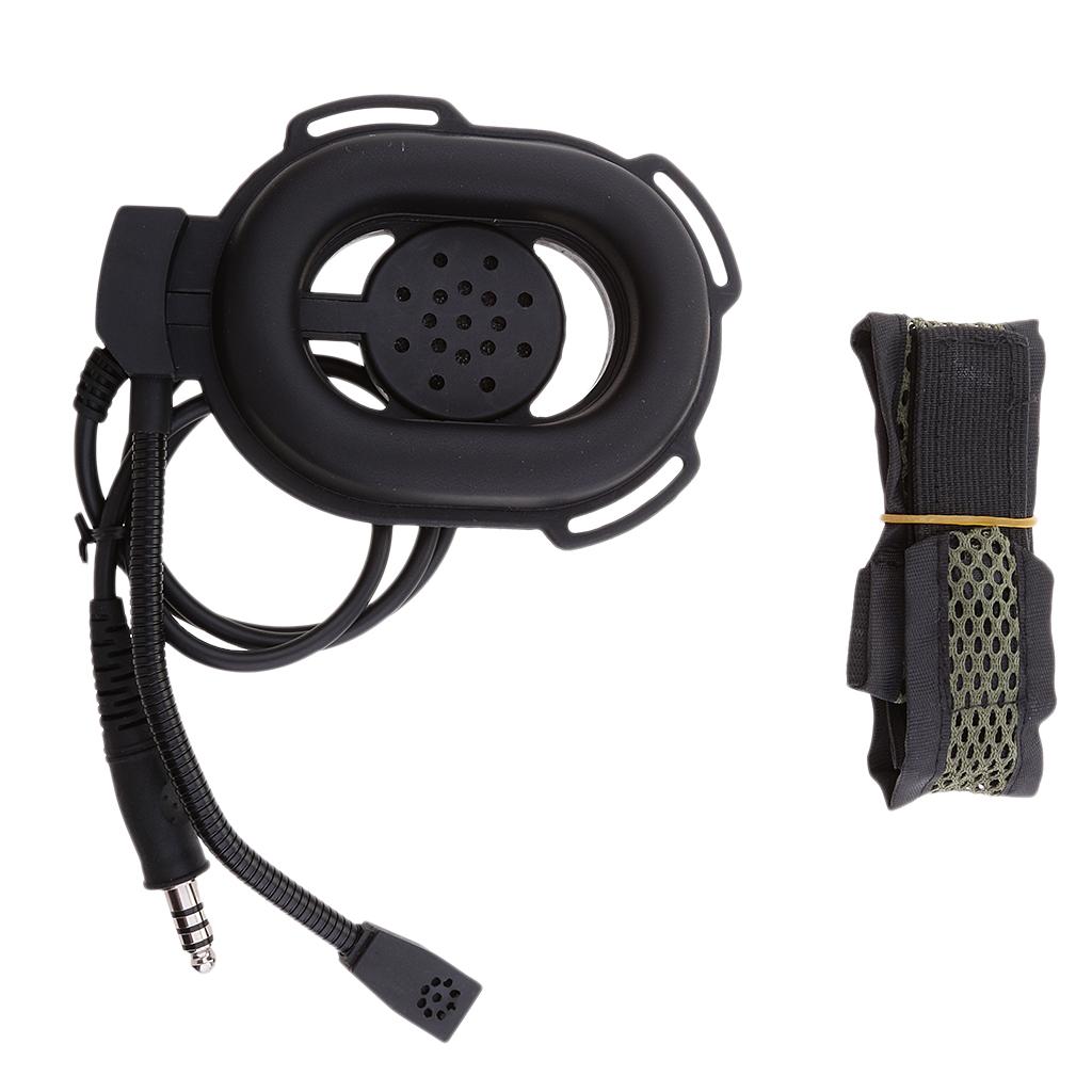 PTT Headband Headphone Earpiece with Mic for Baofeng TYT Kenwood Two Pin Two Way Radio