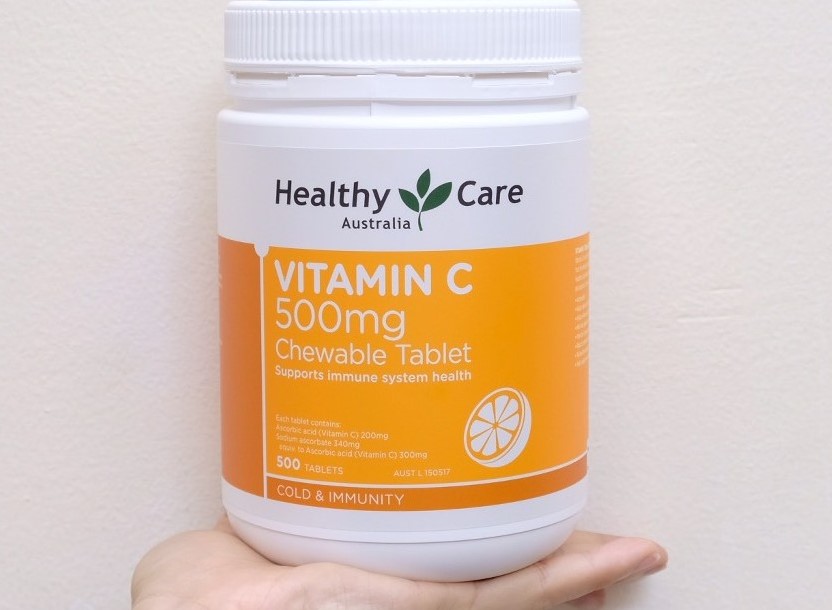 Kẹo Vitamin C Healthy Care - Úc tăng sức đề kháng, làm sáng da, chống lão hóa vị cam thơm ngon 500 viên