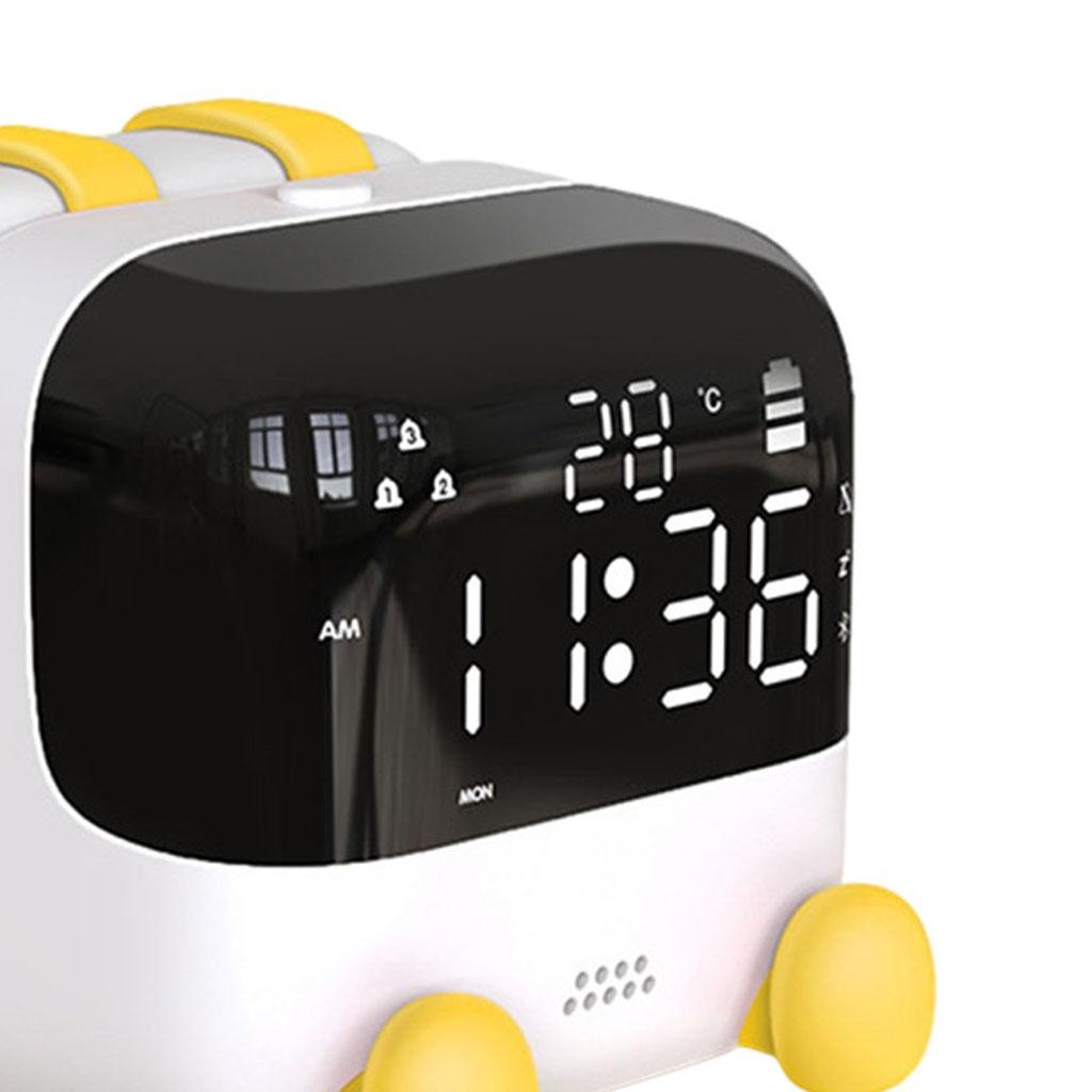 Portable Travel Alarm Clock with USB Charger Small Digital