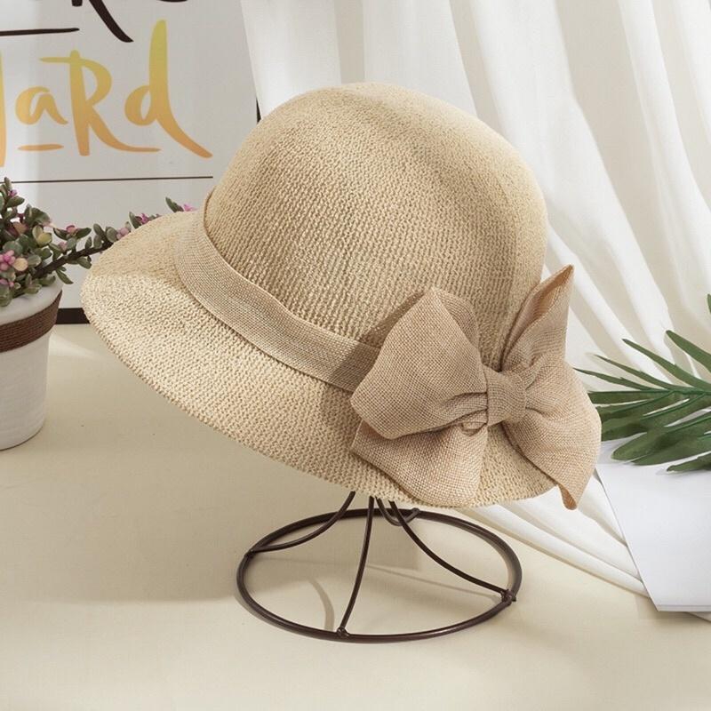 Mũ Cói Bucket Nữ Đi Biển Chống Nắng Đính Nơ Form Chuẩn Đẹp Hot Trend Thời Trang Nữ Siêu Hot Dễ Thương MC20