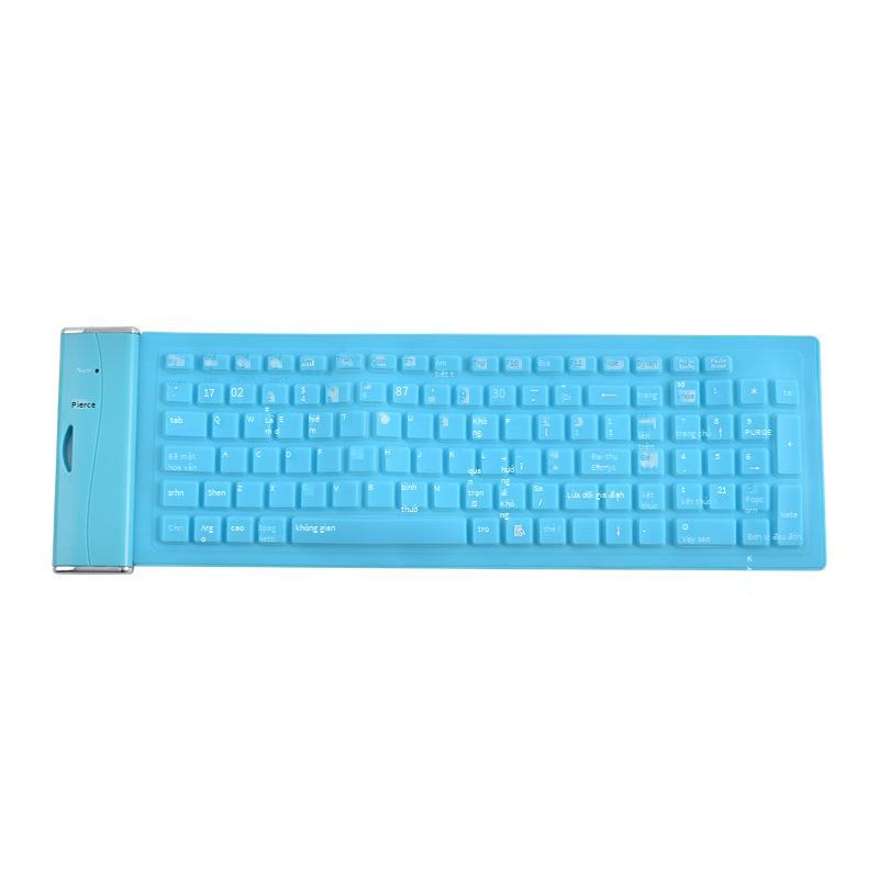 Vận Chuyển Nhanh Cung Cấp 104 Phím Silicone Plus Đúc Ốp Lưng Bàn Phím Mềm Tắt Tiếng Mini Chống Nước Đầu Máy Tính Có Dây Bàn Phím Gấp Gọn