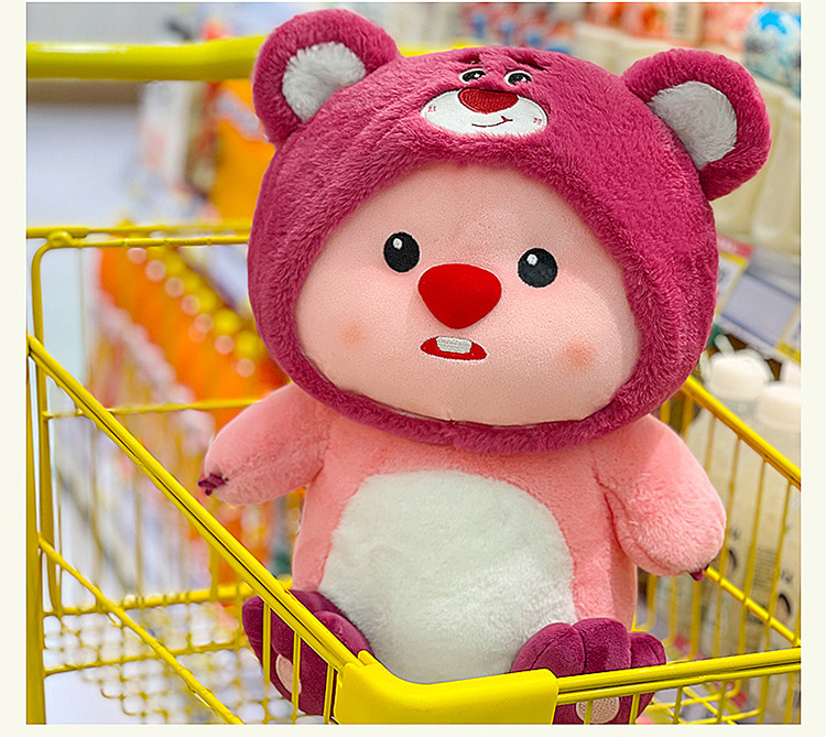 Gấu bông Loopy Pororo Friend Hải ly hồng Đồ chơi nhân vật hoạt hình quà tặng trẻ em