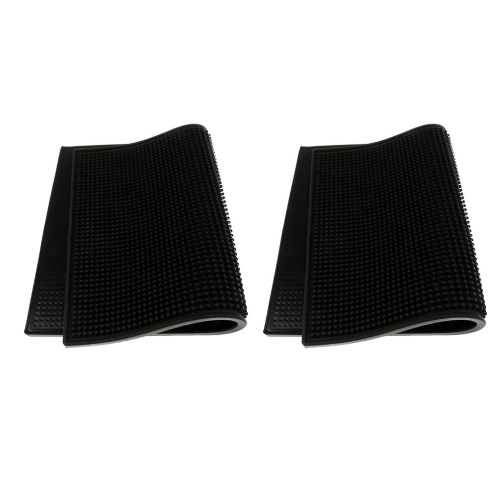 2X Cao Su Thanh Dịch Vụ Thảm Không Thấm Nước Thanh Thảm Cocktail Cốc Coaster Dụng Cụ 30X45 Cm