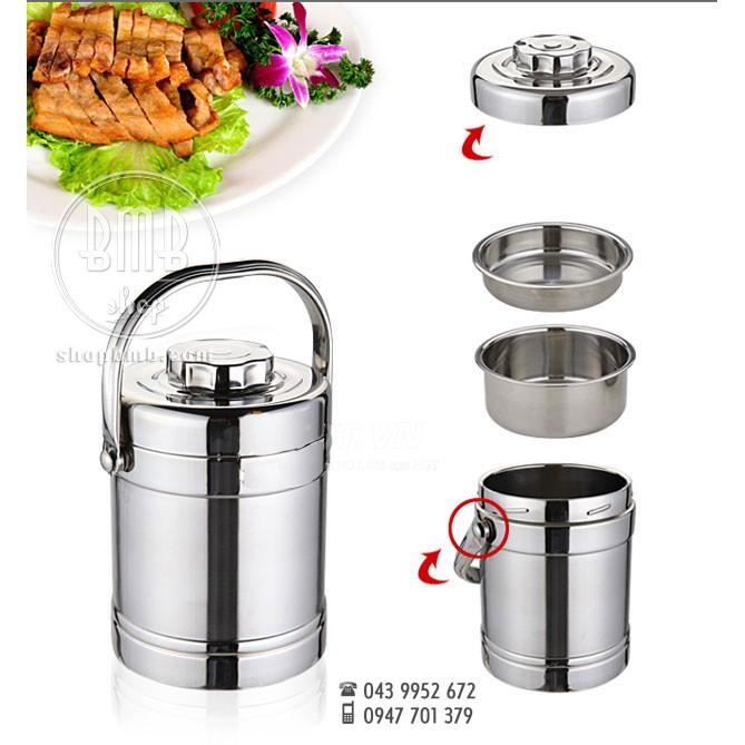 Hộp cơm giữ nhiệt inox 3 ngăn màu sắc