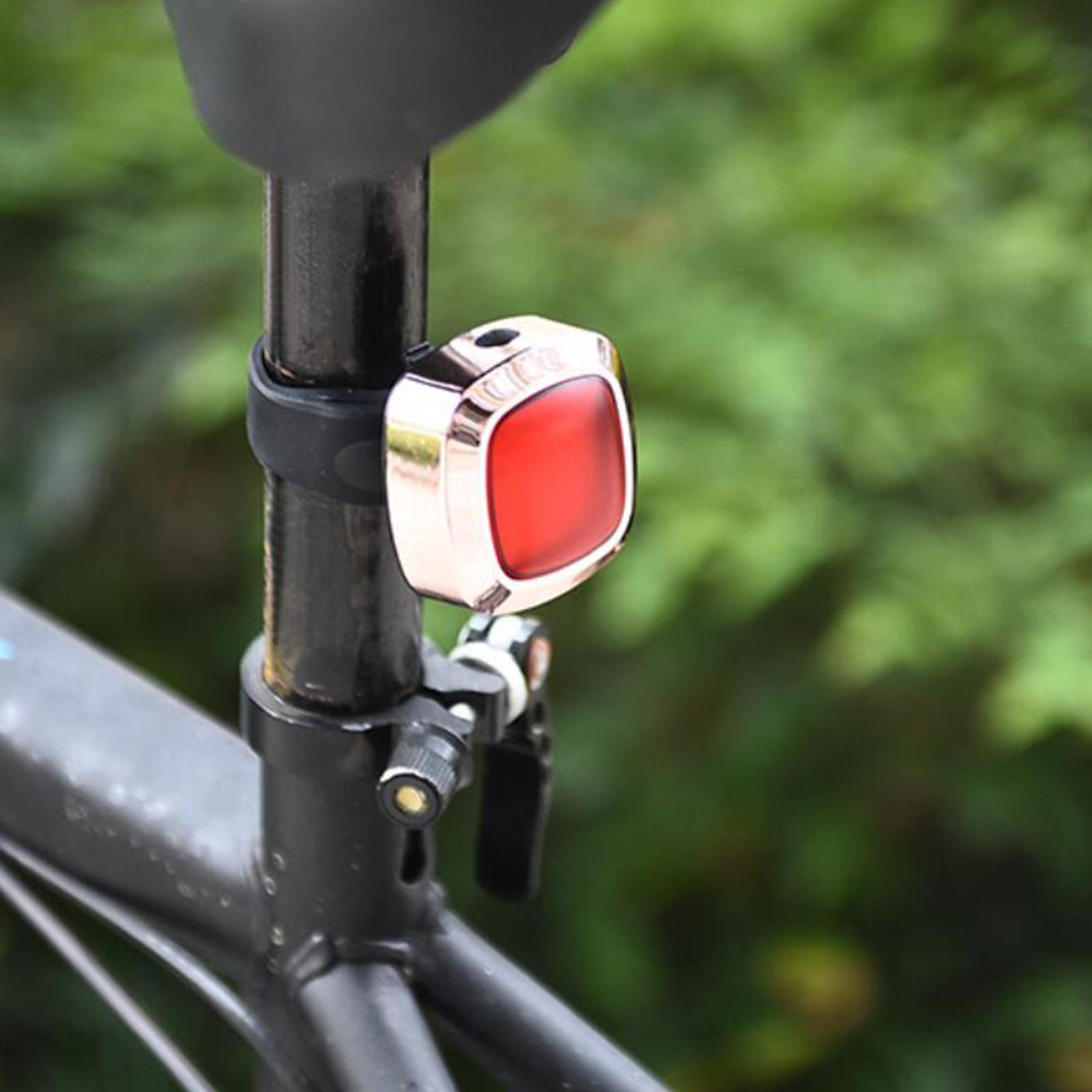 Waterproof Bicycle Bike Smart Brake Light Sense USB Tail Rear Lamp