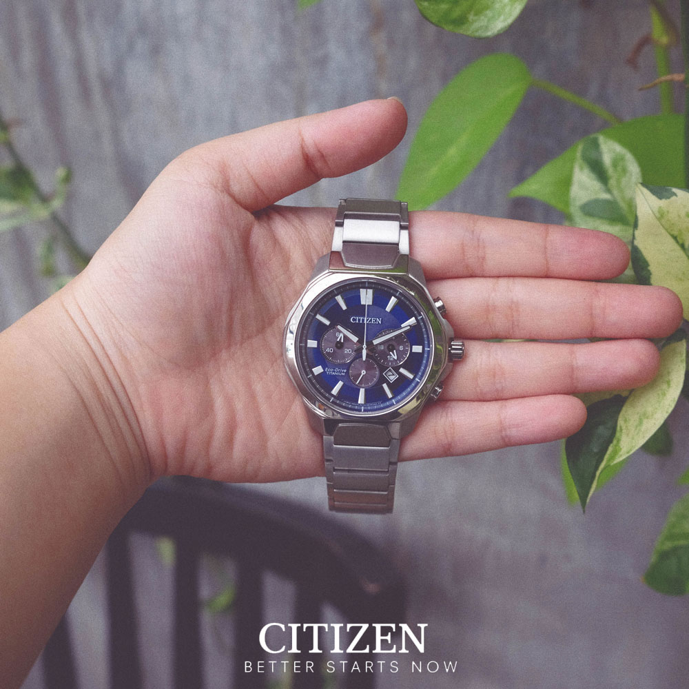 Đồng Hồ Nam Citizen Dây Titanium CA4320-51L - Mặt Xanh (Sapphire)