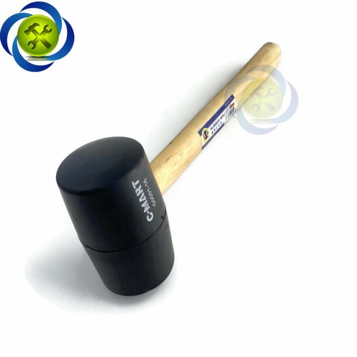Búa cao su cán gỗ C-Mart G0001-16 đầu búa nặng 448gram