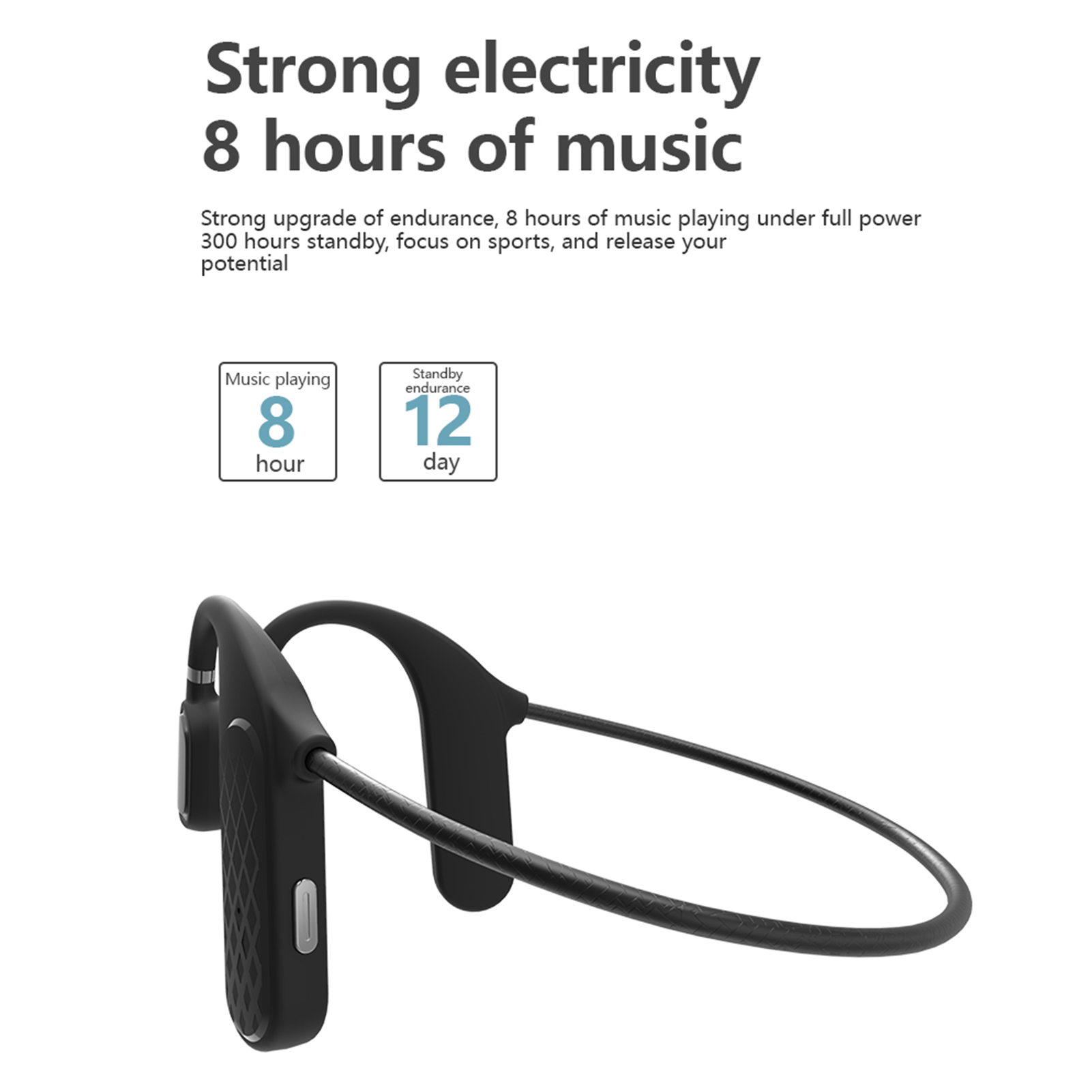 Tai Nghe BT5.0 MD04 Bone Conduction Không Đau Khi Đeo Giảm Tiếng Ồn Chống Nước IPX5