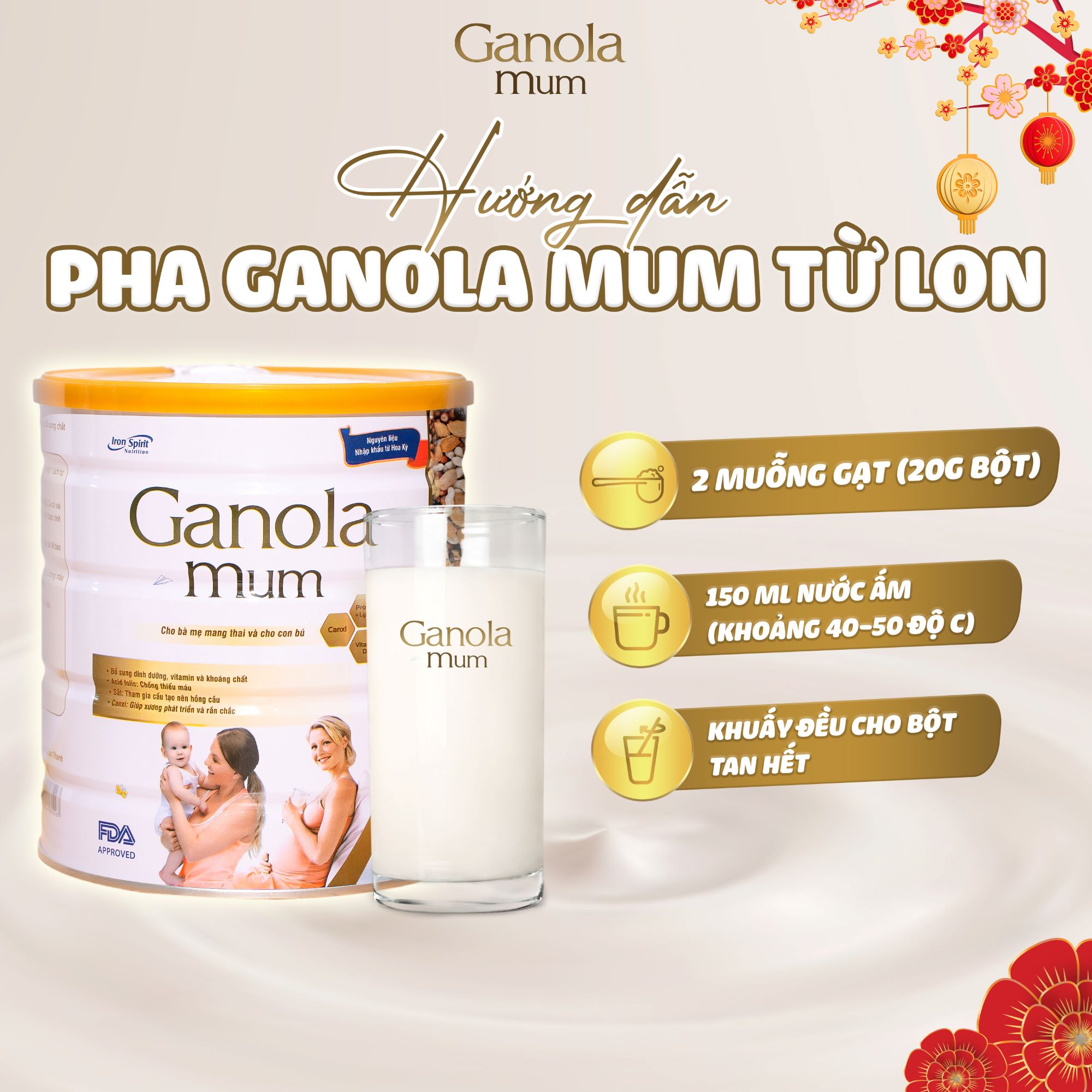 Ganola Mum (650G) - Dinh Dưỡng Từ Hạt Ganola Mum Bổ Sung toàn Diện Cho Mẹ Bầu, Lợi Sữa Cho Mẹ Bé