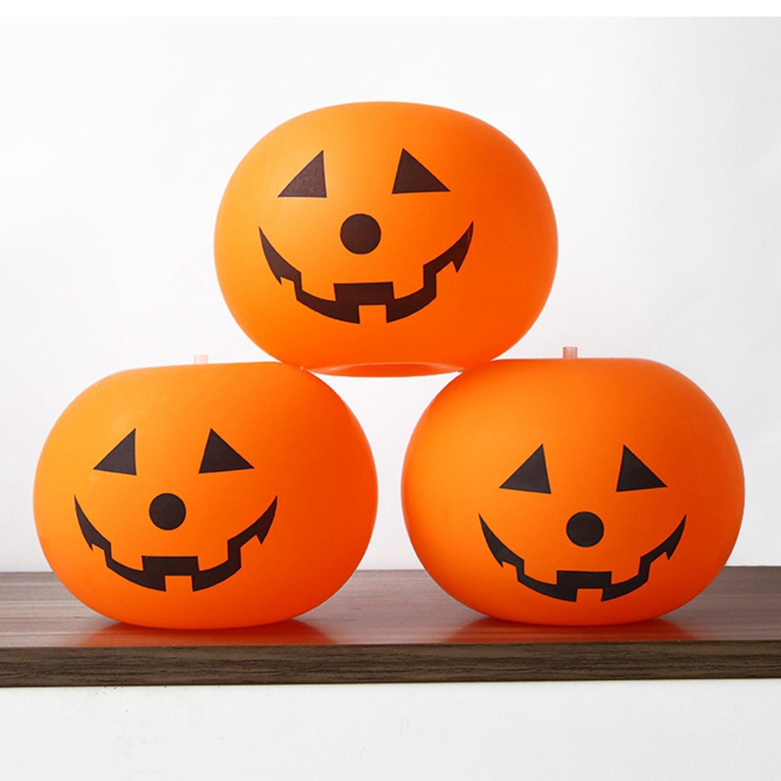 20x Pumpkin Light up Balloons Halloween Kids Toys for Yard Garden Decoration