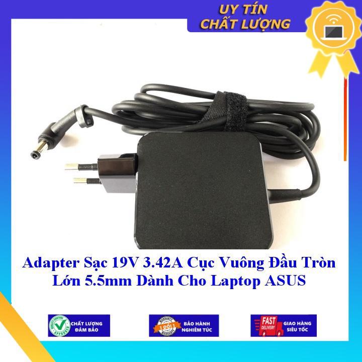 Adapter Sạc 19V 3.42A Cục Vuông Đầu Tròn Lớn 5.5mm dùng cho Laptop ASUS - Hàng Nhập Khẩu New Seal