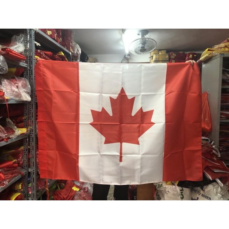 Quốc kỳ Canada in thẩm thấu 1 lớp vải 1x1,5m