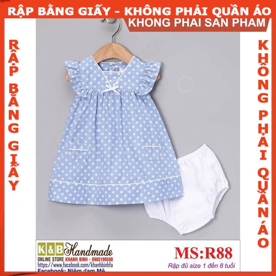Rập giấy A0 bộ bé gái mã R88 (BẢN VẼ)