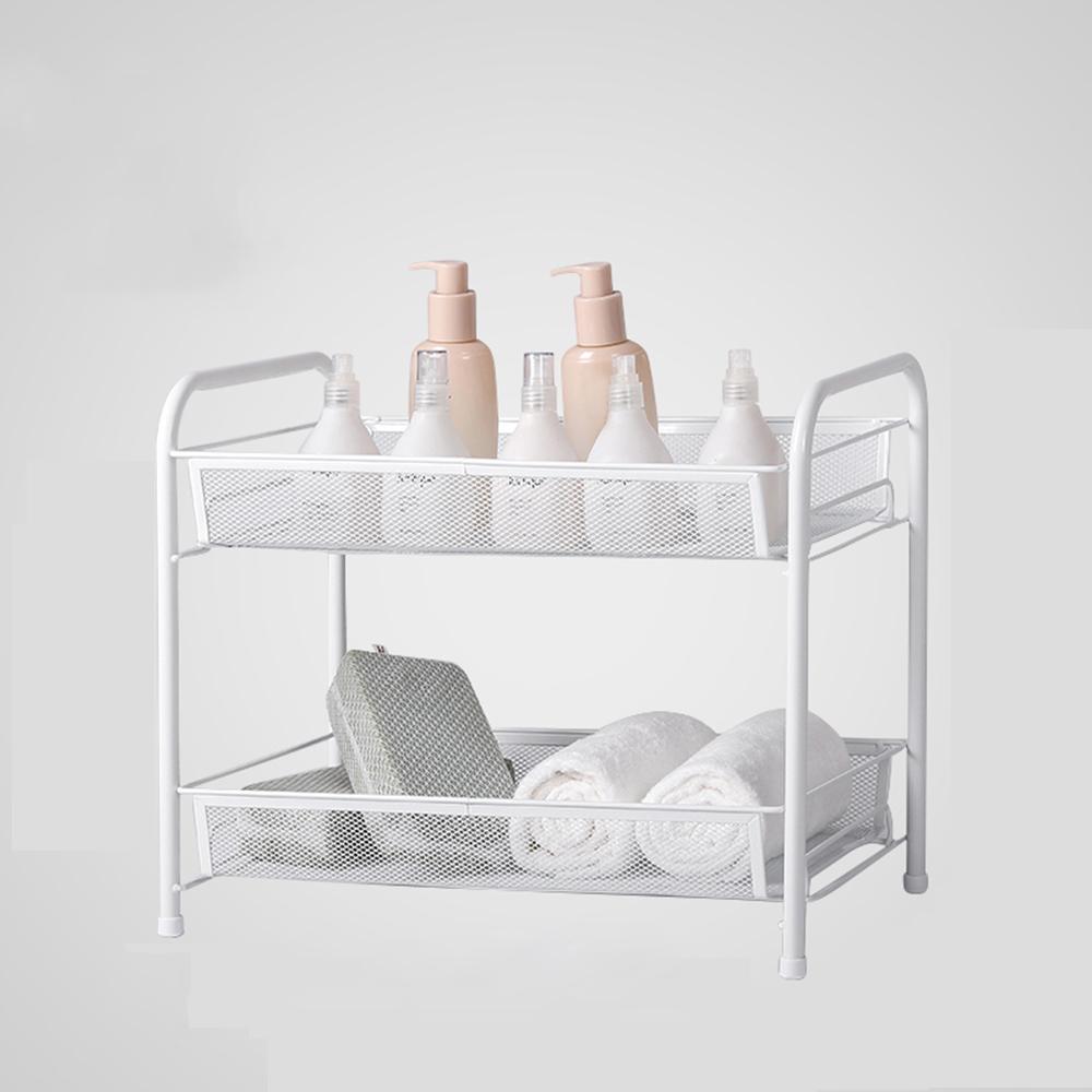 Kệ để đồ 2 tầng 45 * 26 * 38CM, tiết kiệm diện tích, sức chứa lớn, bằng thép carbon có độ bền cao
