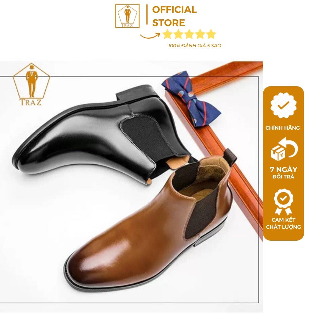 Giày boots nam Chelsea Boots Classic TRAZ đế khâu111