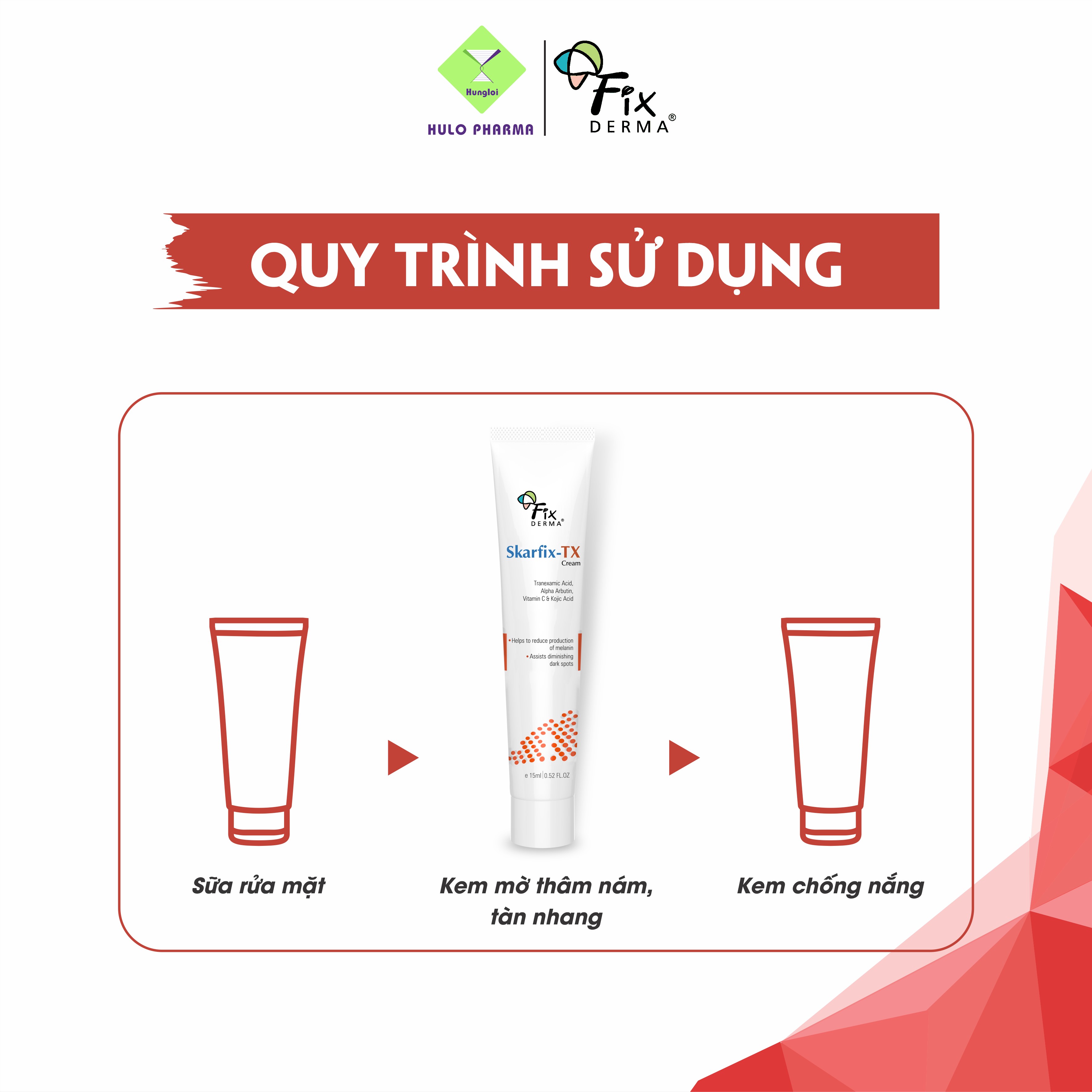 Kem Mờ Thâm Nám FIXDERMA Skarfix - TX Cream Giúp Sáng Da, Loại Bỏ Vết Thâm, Nám, Tàn Nhang, Sẹo, Làm Đều Màu Da 15g