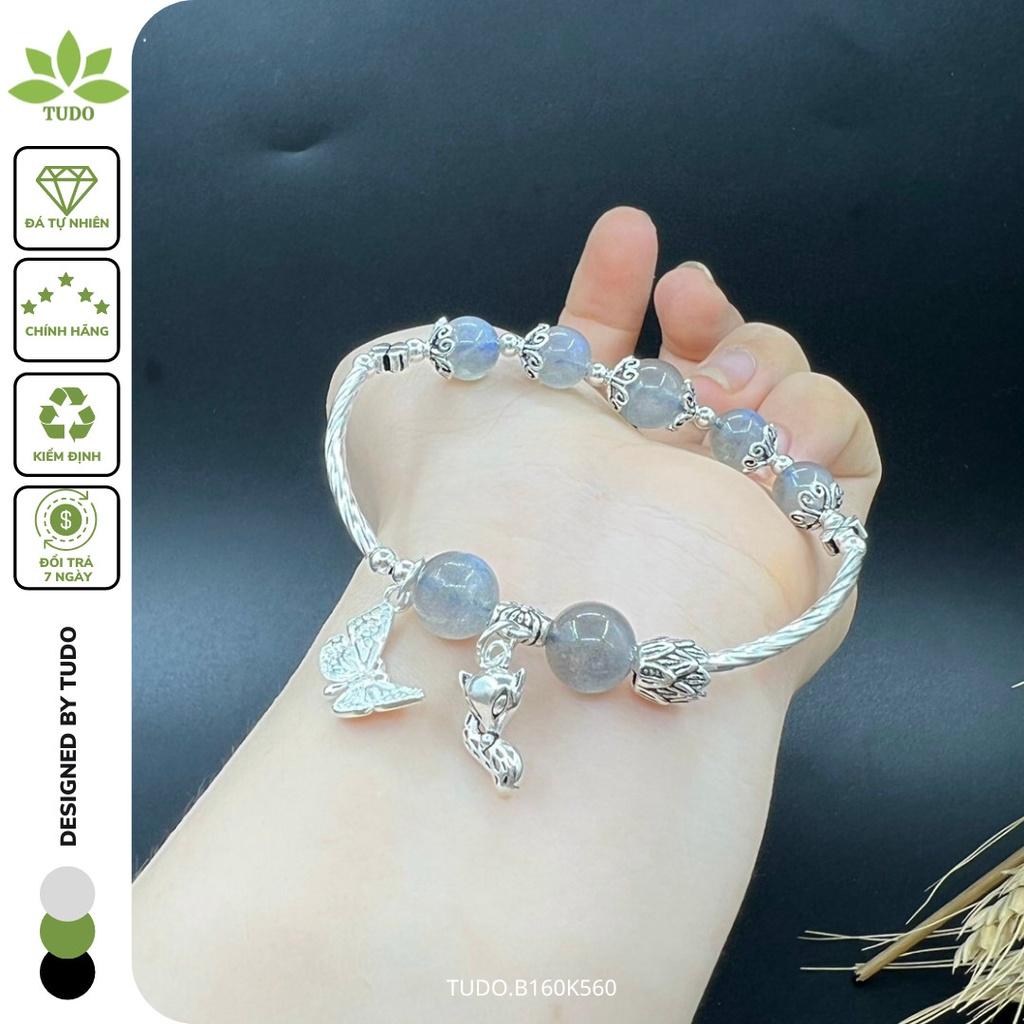 Vòng Tay Nữ Đẹp - Vòng Phong Thủy Mệnh Thủy, Kim TUDO B160K560 VCBXACU Charm Bạc Hồ Điệp, Hồ Ly - Tình Duyên & Sự Nghiệp
