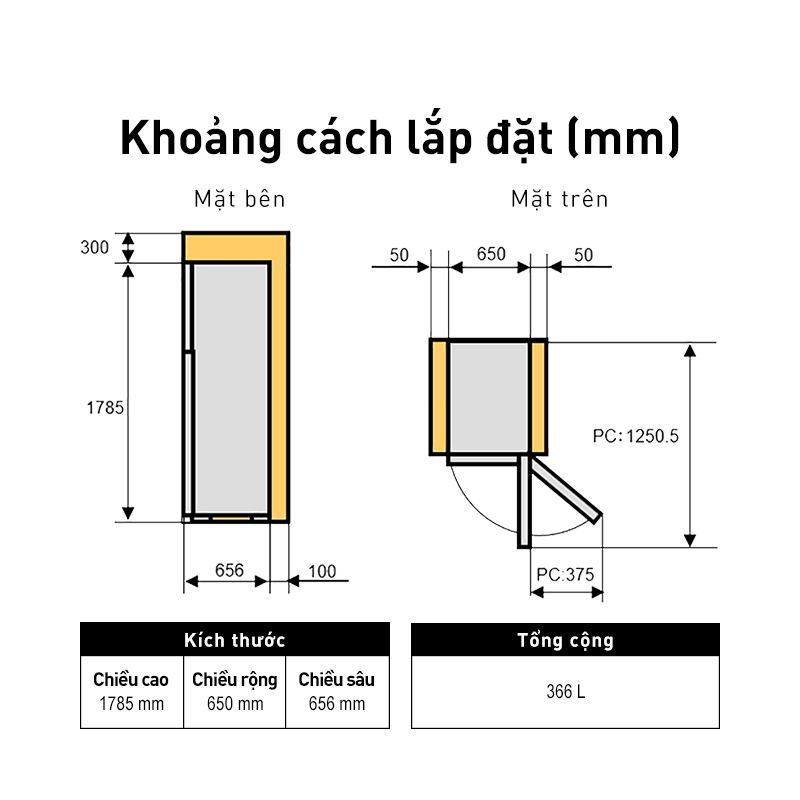 Tủ lạnh Panasonic 2 cánh ngăn đá trên NR-TL381BPS9 - Dung tích 366L - Hàng chính hãng - Giao hàng toàn quốc