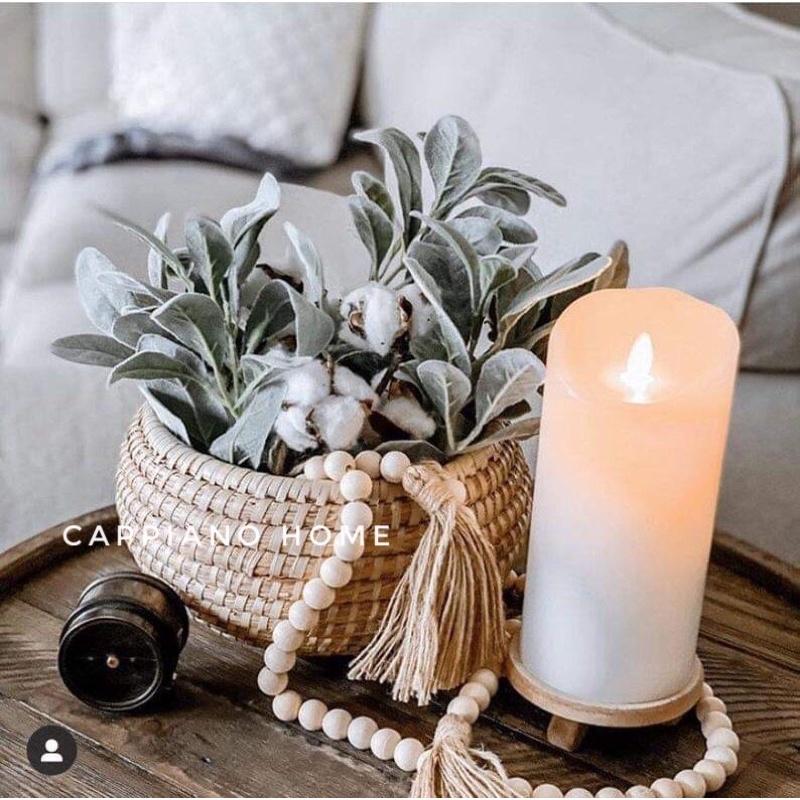 Bộ ba xiên cói tự nhiên, xiên âu tròn đựng đồ, xiên cói decor
