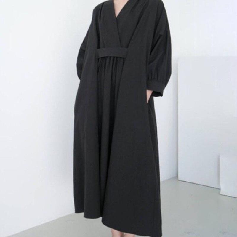 Đầm Linen Tay Bồng Dây Ngang