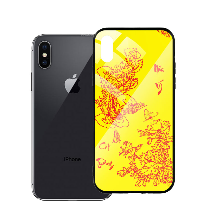 Ốp Lưng Kính Cường Lực cho điện thoại Iphone X / Xs - Như Ý Cát Tường