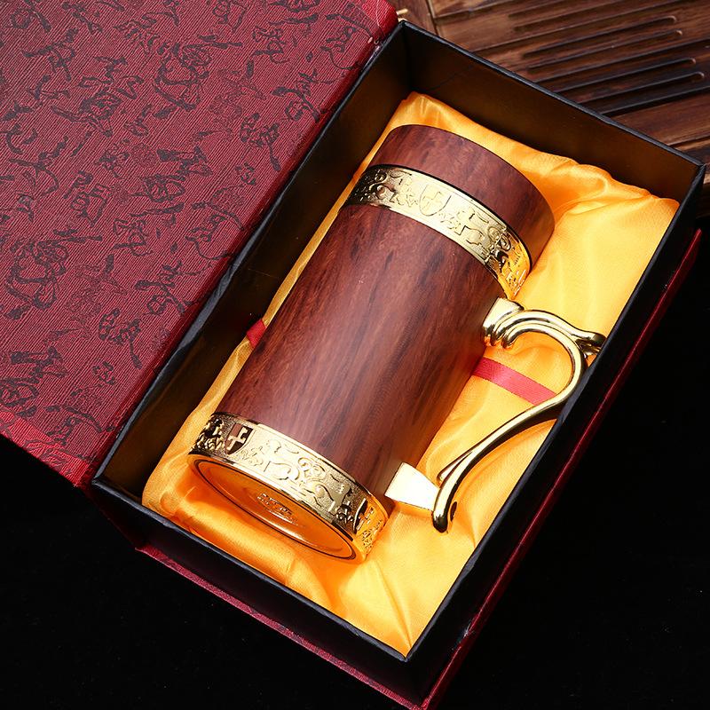 Phong cách mới nhất cát lót màu tím cốc cách nhiệt kinh doanh cốc quà tặng cao cấp nam văn phòng pha trà có tay cầm cốc nước hộp quà tặng mới