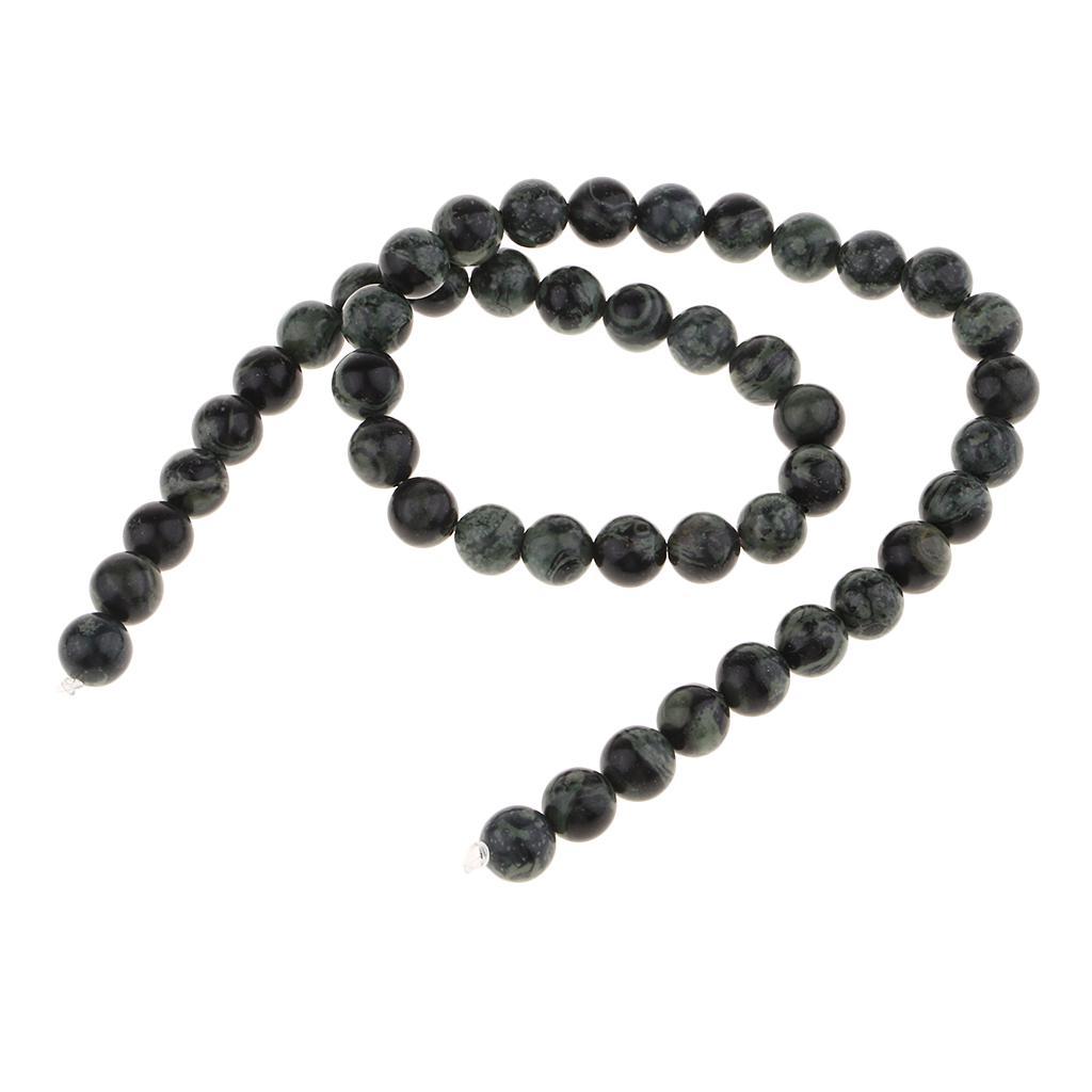 1 Strand of Natural Round for Polar Jade Loose Spacer Beads Gemstone Cabochon Jewelry Making Accessories Findings