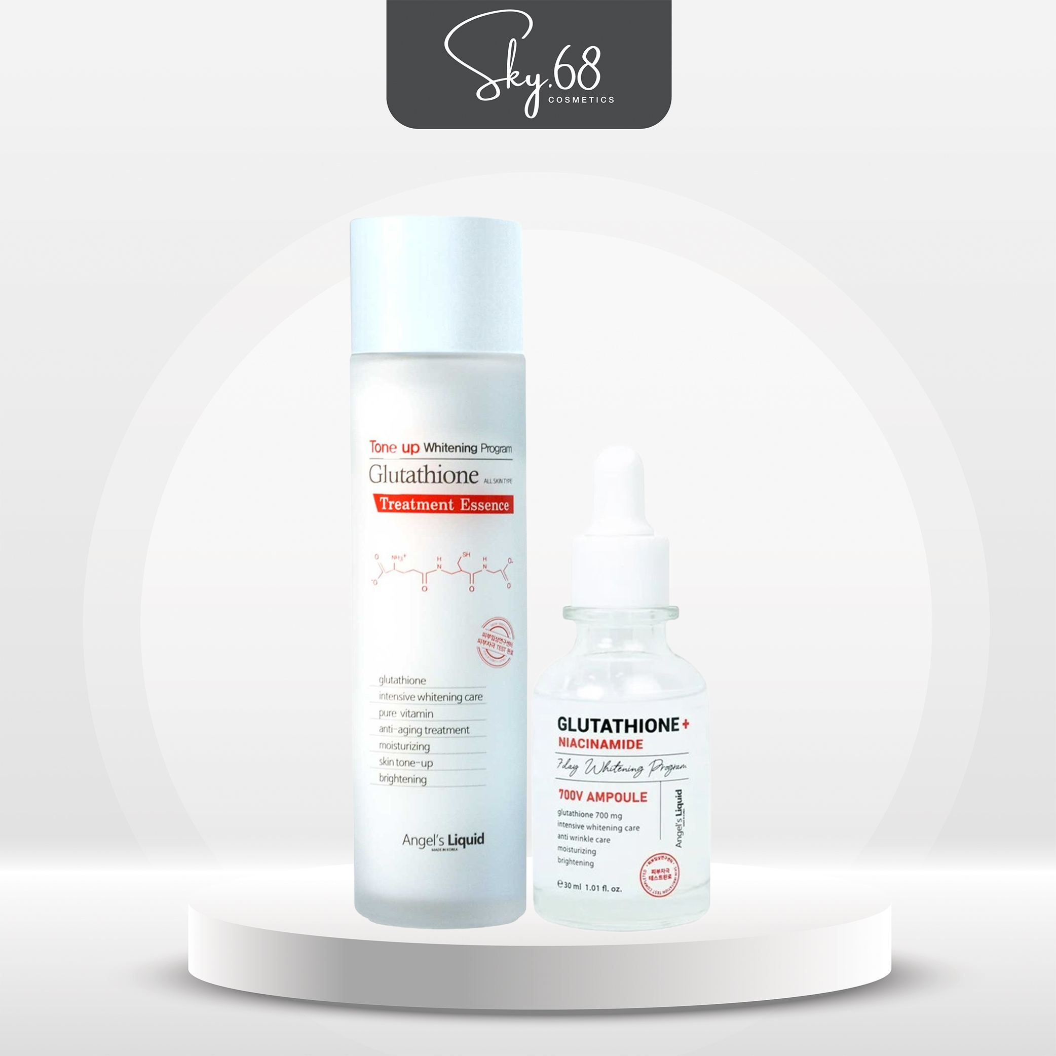 Combo mờ nám, dưỡng trắng, cấp ẩm, mờ thâm Angel's Liquid Glutathione700