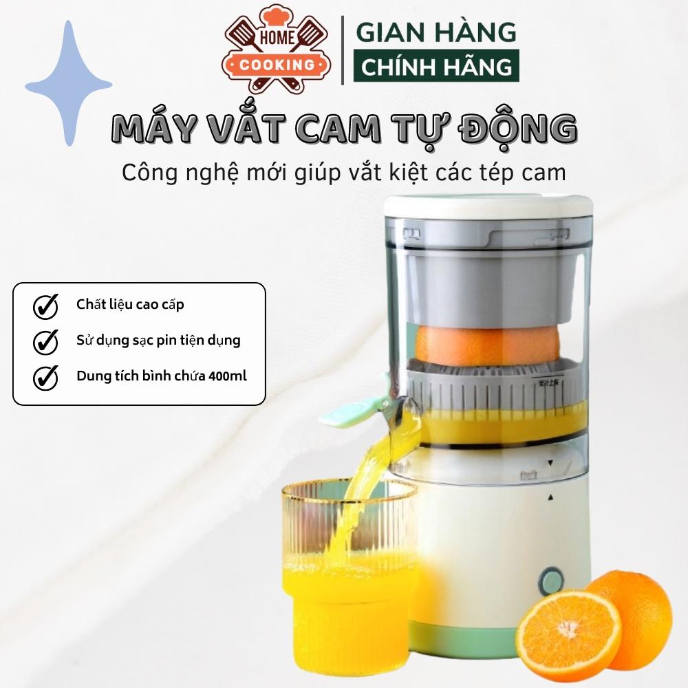 Máy vắt cam tự động, máy ép cam, ép hoa quả đa năng dung tích 400ml, pin sạc USB 1300Mah tiện dụng, bảo hành 12 tháng