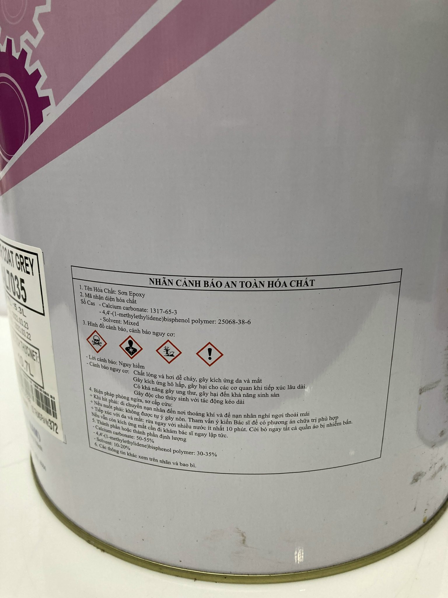 Sơn sàn bê tông epoxy KCC ET5660 màu xanh D40434 16L/bộ