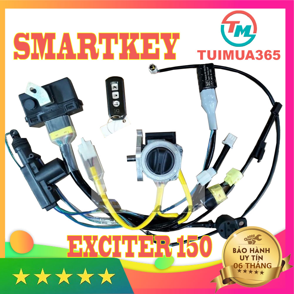 Trọn Bộ Khoá Smartkey Xe Dành Cho Exciter 150cc có mở yên điện