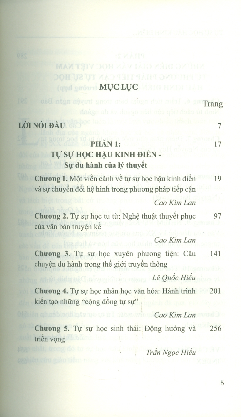 Tự Sự Học Hậu Kinh Điển Ở Việt Nam : Những Chuyển Đổi Hệ Hình Trong Nghiên Cứu Truyện Kể - Tập 1