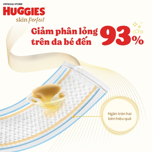 Tã/bỉm DÁN sơ sinh Huggies Skin Perfect S80+2 miếng